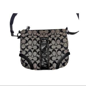 Coach Grey + Black Crossbody Bag